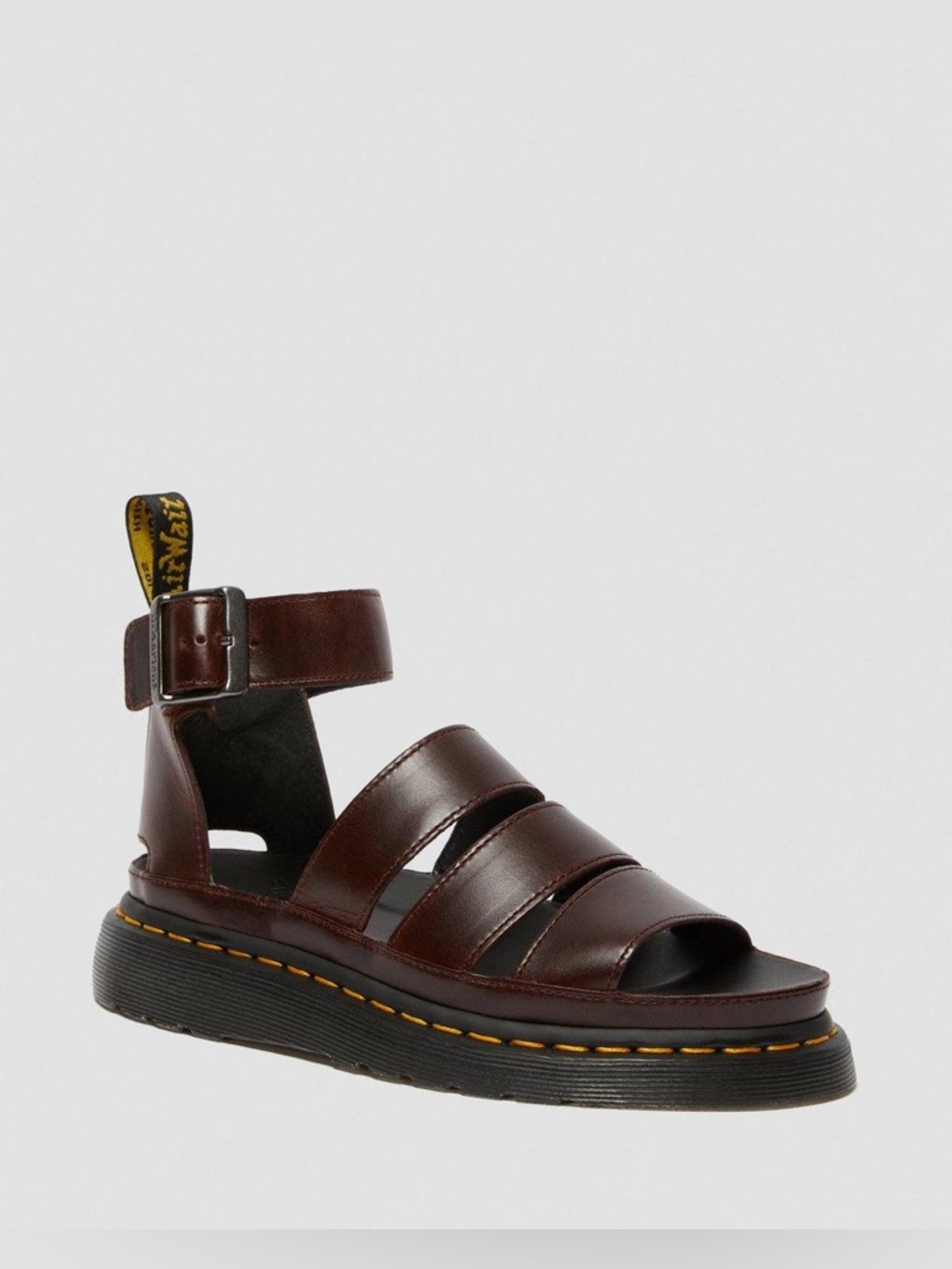 RARE Dr. Martens Clarissa II Gladiator Brown Brando Leather Strap Sandals US8